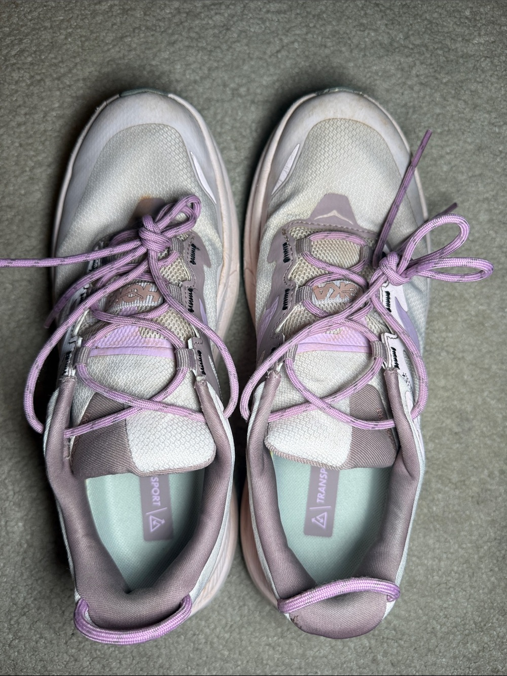 Hoka Transport Women's Light Pink and Lavender Hiking Shoes - Picture 5 of 15